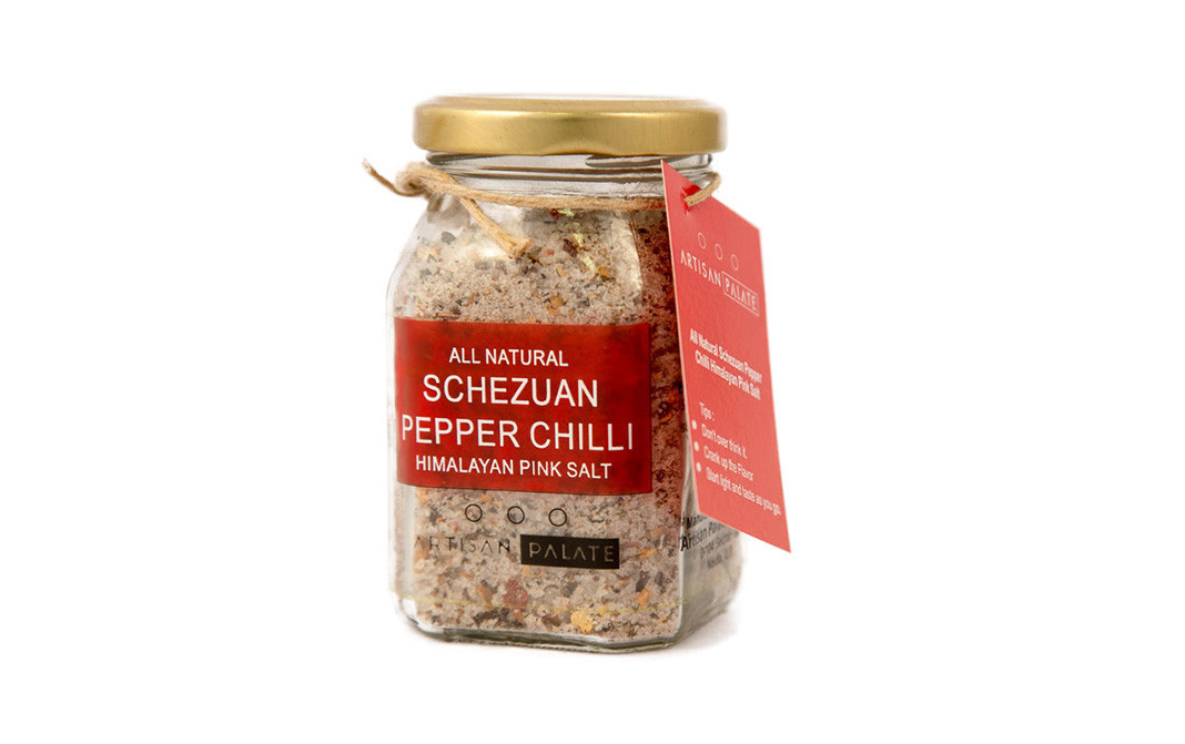 Artisan Palate All Natural Schezuan Pepper Chilli Himalayan Pink Salt   Bottle  150 grams